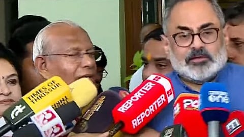 Rajeev Chandarsekhar meets Archbishop Andrews Thazhath