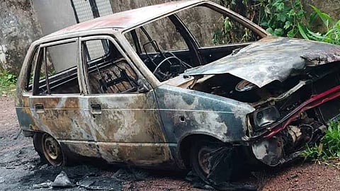 car-set-fire-friends-dispute