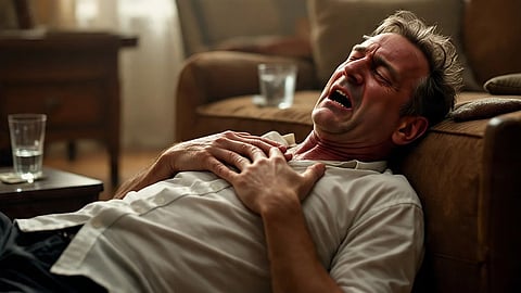 man with heart attack