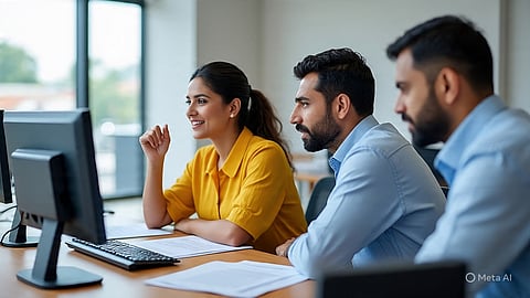 bank officers at work