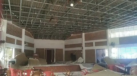 ceiling of a UP school in Thrissur collapsed