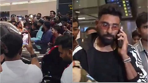 Siraj arrives in Hyderabad, adoring fans show