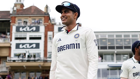 Shubman Gill celebrates Test win against England