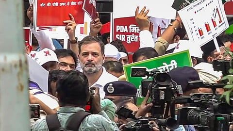 'vote chori' protest march