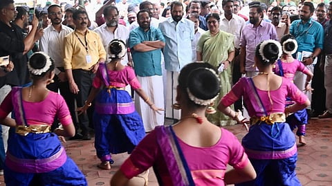 Ministers and others enjoying children's artistic performances