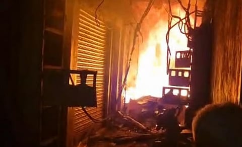 massive fire near KR Market