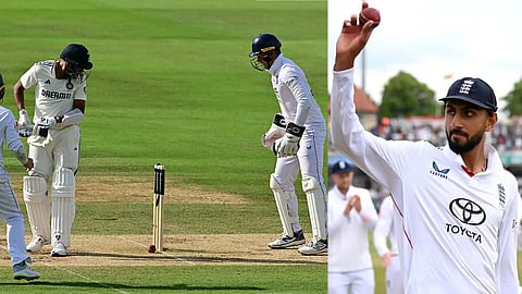 Mohammad Siraj is out on Basheer's delivery, Shoaib Basheer