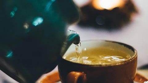 Pouring Green Tea