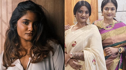 Daya Sujith with mother Manju Pillai