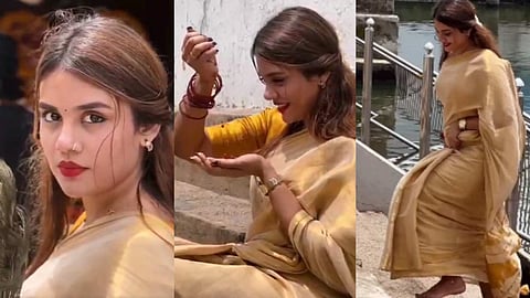 Jasmin Jaffar Filming reels in the temple pond, complaint  filed by Guruvayur Devaswom administrator