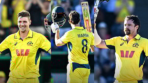 Cameron Green, Mitchell Marsh and Travis Head scored centuries