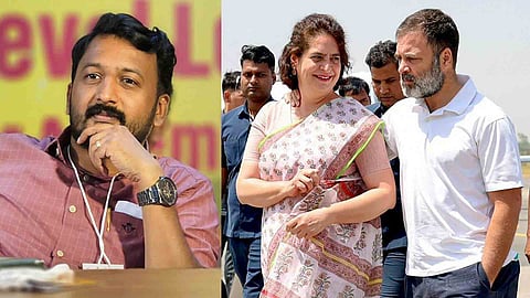 Rahul Mamkootathil, Rahul Gandhi, Priyanka Gandhi