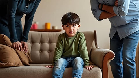 parenting shouting child crying