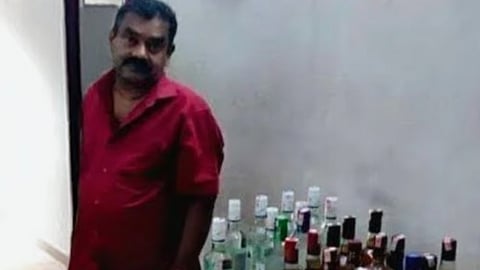 Bacardi labelled bottle filled with fake liquor man held with 33 litre liquor