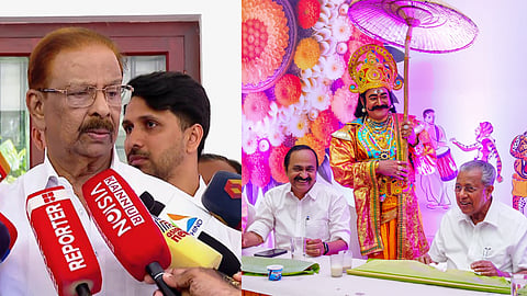 K Sudhakaran criticizes Satheesan for having Onam Sadhiya with the Chief Minister