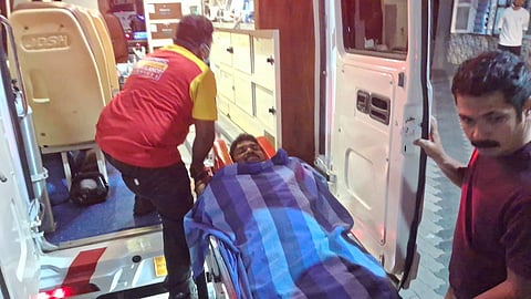 forest watcher injured by elephant attack at Chalakudy