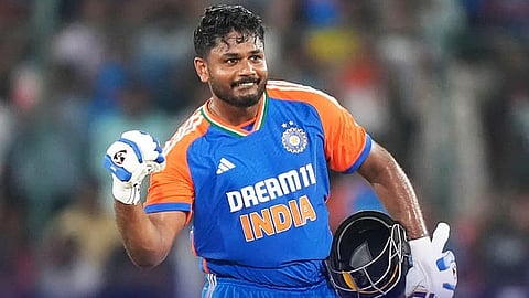 Sanju Samson century celebration