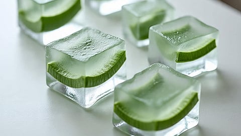 Aloe vere ice cubes