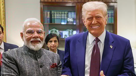 Modi and Trump during talks