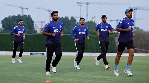 Indian team in training