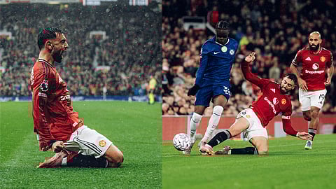 Bruno Fernandes celebrates a goal