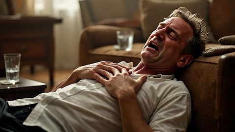 man with heart attack