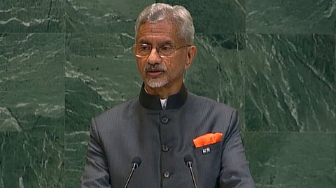 External Affairs Minister S Jaishankar speaking at UNGA