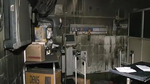 A massive fire broke out in an ICU ward of Sawai Man Singh (SMS) Hospital