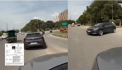 Viral Video Shows Noida Man Performing Dangerous Car Stunt, Police Slap Rs 57,500 Fine