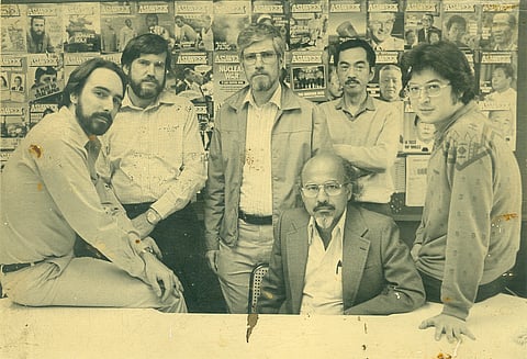 Image of TJS George with friends