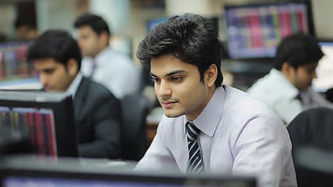 Sensex falls 350 pts