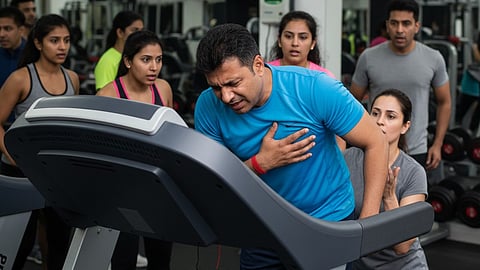 Man collapsed at gym