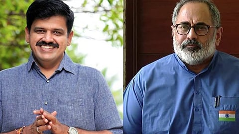 Sandeep Varier again against Rajeev chandrasekhar over karnataka scam