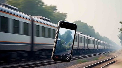 phone falls off a moving train