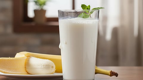 Milk and banana