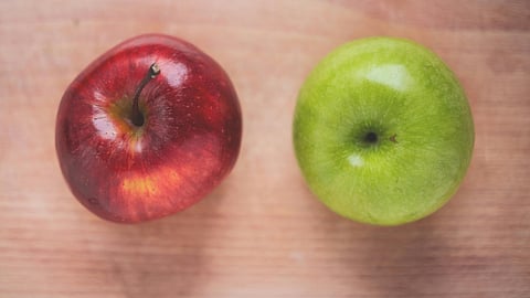Green Apple and Red Apple