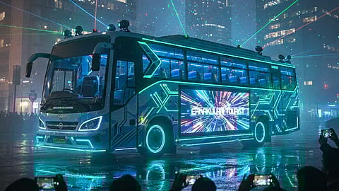 Dazzling laser light and sound; Action against Ernakulam tourist buses