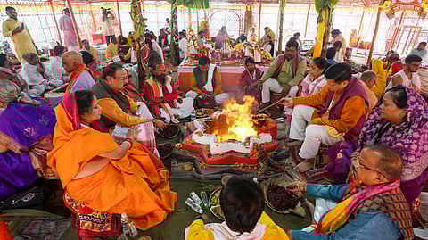 Shri Ram Janmabhoomi Temple flag hoisting ceremony on Tuesday