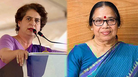 P K Sreemathi Priyanka Gandhi Vadra