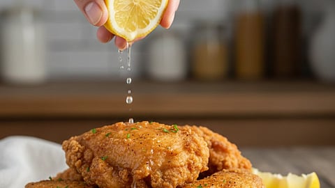 Lemon Juice to chicken fry