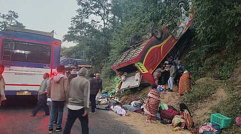 At least 9 pilgrims dead, 22 injured as bus plunges into gorge on Chinturu–Maredumilli ghat road in Andhra