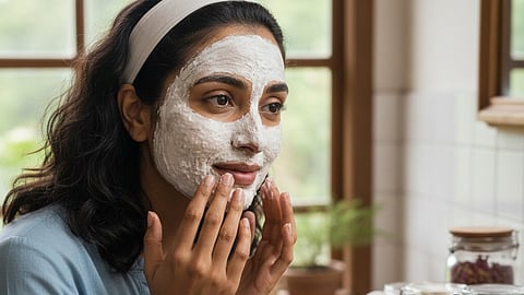 Rice powder facepack