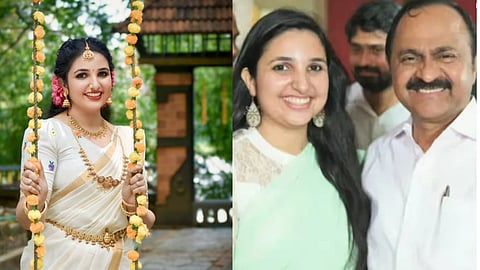 Rini Ann George congratulates V D Satheesan