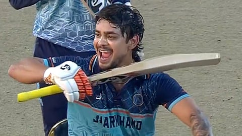 Ishan Kishan celebrates his century