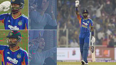 Hardik Pandya blows kisses to Mahieka Sharma