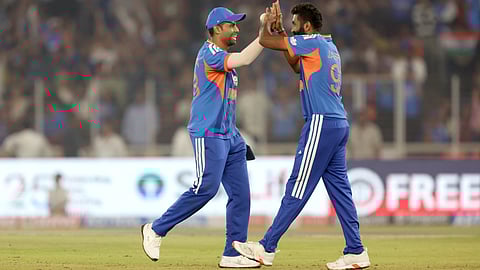 Bumrah celebrates wicket