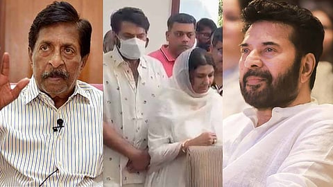 Mammootty at Sreenivasan funeral