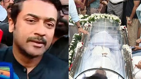 tamil actor suriya last respects to actor sreenivasan