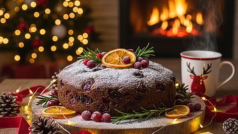 Christmas plum cake