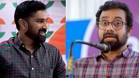 Congress leader VT Balram and Rajya Sabha MP John Brittas